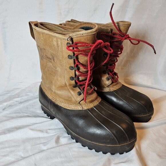 Vintage LL Bean Mens Size 10 Maine USA Hunting Shoe Duck Boots Insulated - Picture 1 of 10